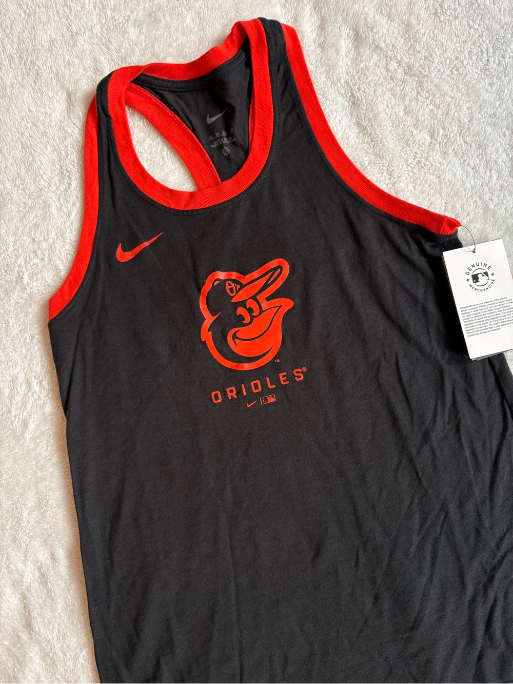 Nike Black Tank with Bright Orange Trim - Picture 2 of 4